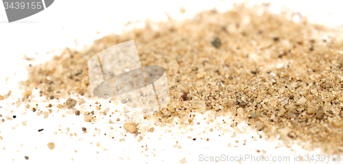 Image of sand on white