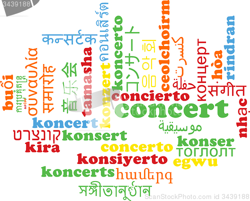 Image of Concert multilanguage wordcloud background concept