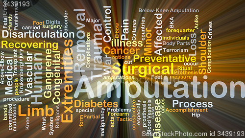 Image of Amputation background concept glowing