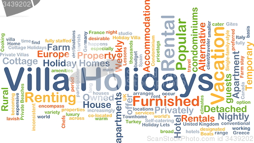 Image of Villa holidays background concept
