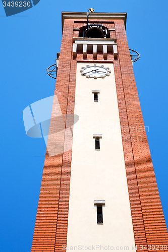 Image of ancien clock  in italy europe old  stone and bell