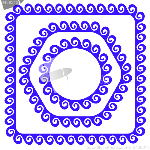 Image of Blue Ornamental Frames 