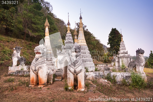 Image of Ancient buddhist temple, Pindaya, Burma, Myanmar.