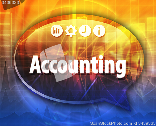 Image of Accounting Business term speech bubble illustration