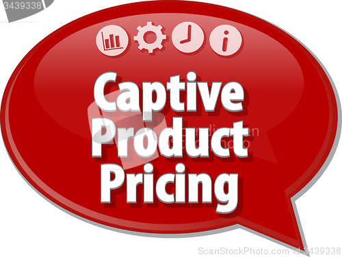 Image of Captive Product Pricing Business term speech bubble illustration