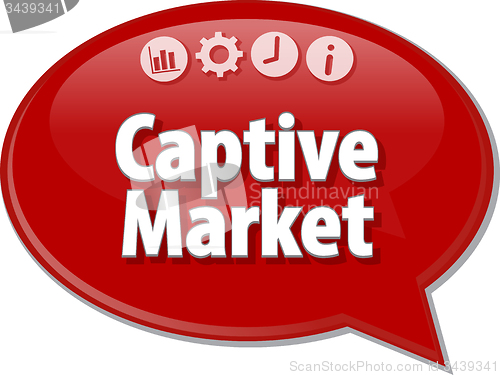 Image of Captive Market  Business term speech bubble illustration