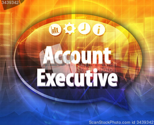 Image of Account Executive Business term speech bubble illustration