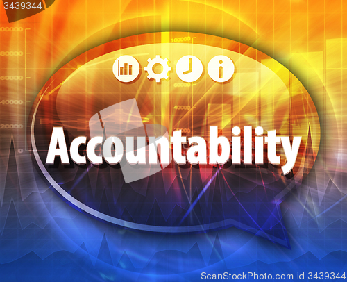 Image of Accountability Business term speech bubble illustration