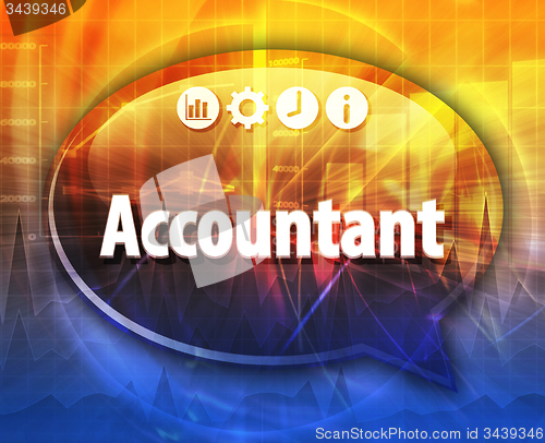 Image of Accountant Business term speech bubble illustration