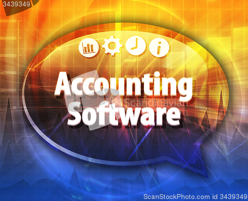 Image of Accounting Software Business term speech bubble illustration