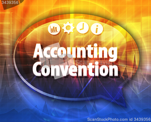 Image of Accounting convention Business term speech bubble illustration