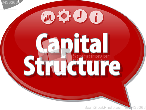 Image of Capital Structure  Business term speech bubble illustration