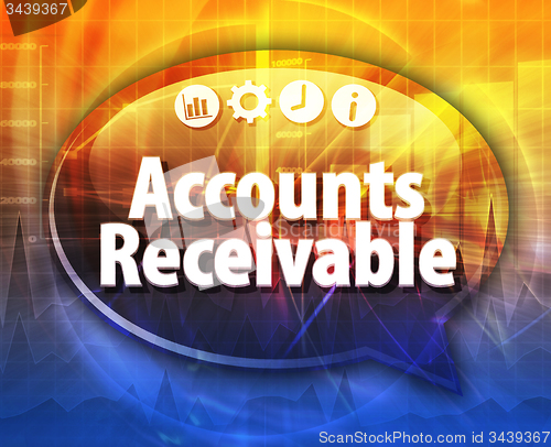 Image of Accounts Receivable Business term speech bubble illustration