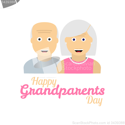 Image of Grandparents day background with grandparents icons