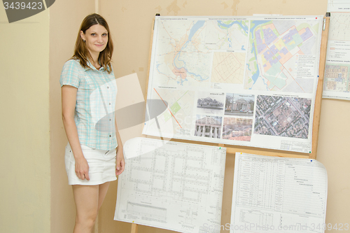 Image of She is a student at the graduation project