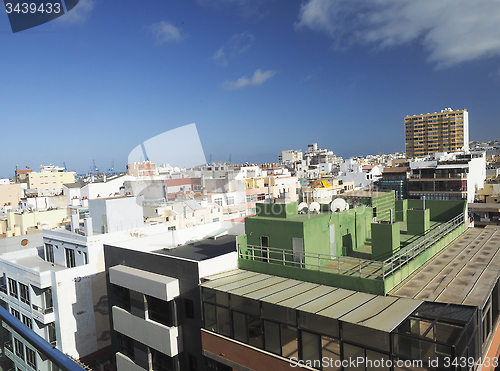 Image of rooftop view condos hotels Las Palmas capital Grand Canary Islan