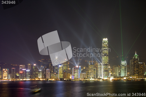 Image of Hong Kong skyline at night

