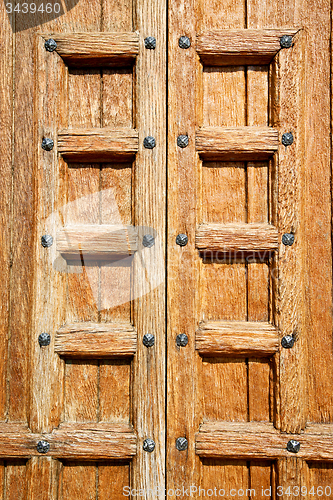 Image of   in italy old ancian wood   texture nail
