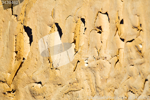Image of brown dry sand in sahara desert morocco   erosion and  