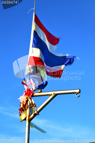 Image of waving flag   kho samu bay isle     thailand and south china  se