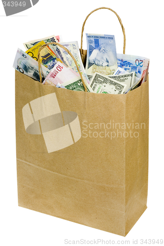 Image of Paperbag of world currencies

