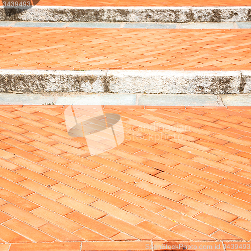 Image of step   brick in  italy old wall and texture material the backgro