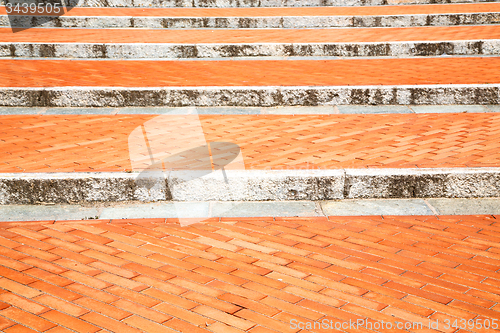 Image of step   brick in  italy old wall  