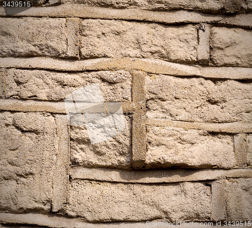 Image of brick in london   the    abstract    texture of a ancien wall an