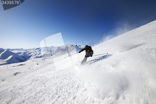 Image of Skier on ski slope