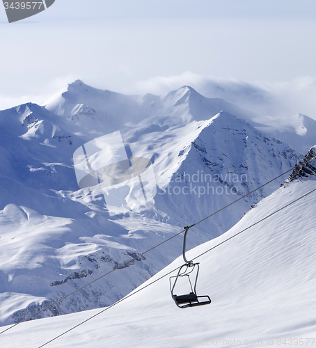 Image of Chair lift at ski resort