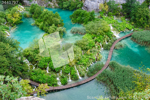 Image of Beautiful waterfalls in Plitvice Lakes National Park, Croatia