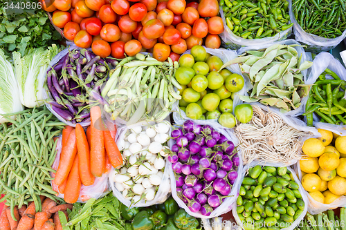 Image of Fruits and vegetables at a farmers market