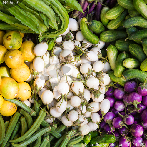 Image of Fruits and vegetables at a farmers market