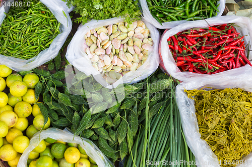 Image of Fruits and vegetables at a farmers market