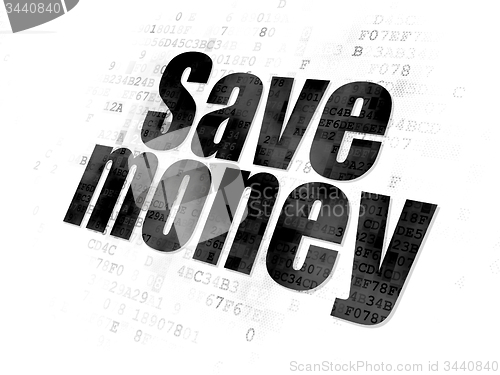 Image of Money concept: Save Money on Digital background