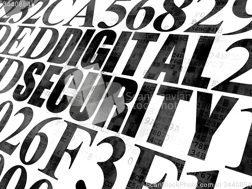 Image of Safety concept: Digital Security on Digital background