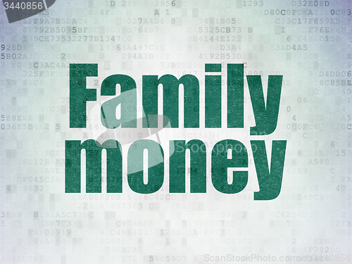 Image of Banking concept: Family Money on Digital Paper background