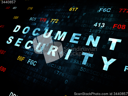 Image of Safety concept: Document Security on Digital background