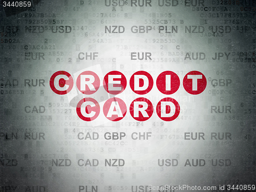 Image of Banking concept: Credit Card on Digital Paper background