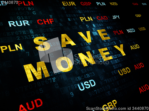 Image of Banking concept: Save Money on Digital background