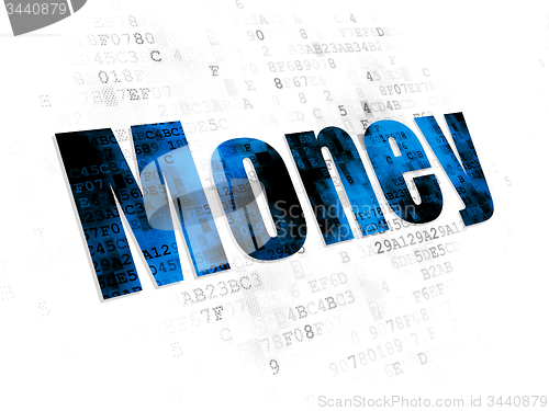 Image of Money concept: Money on Digital background