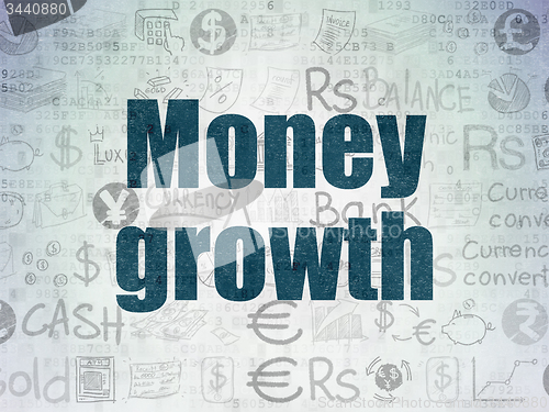Image of Money concept: Money Growth on Digital Paper background