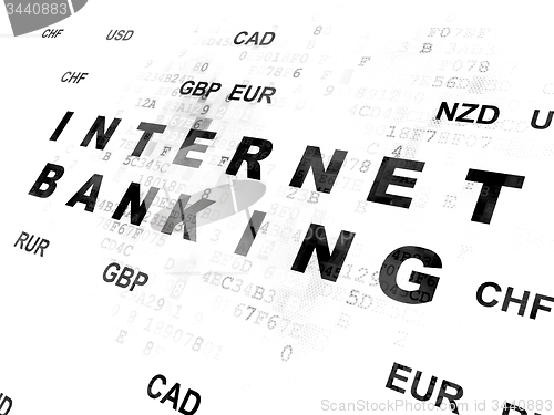 Image of Money concept: Internet Banking on Digital background