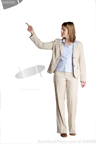 Image of standing woman shows