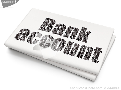 Image of Money concept: Bank Account on Blank Newspaper background