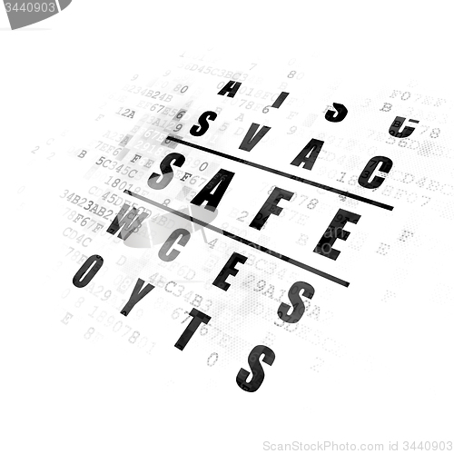 Image of Privacy concept: word Safe in solving Crossword Puzzle