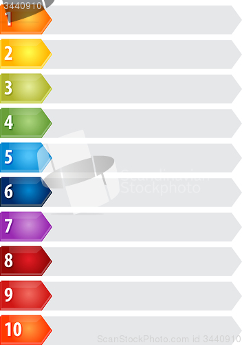 Image of Pointed List Ten blank business diagram illustration