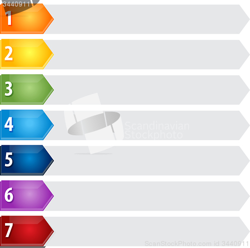 Image of Pointed List Seven blank business diagram illustration