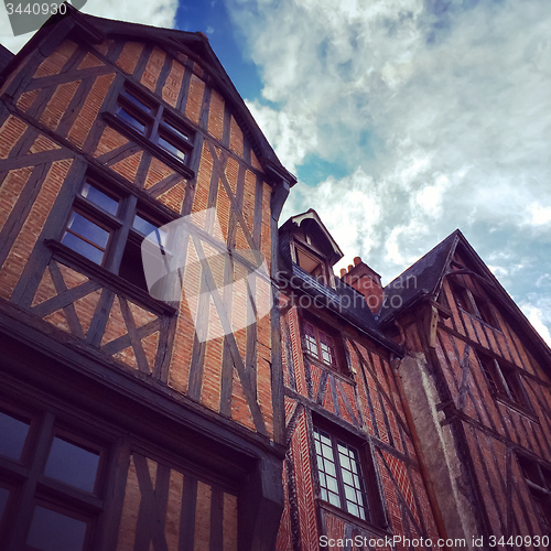 Image of Old half-timbered houses in Tours, France