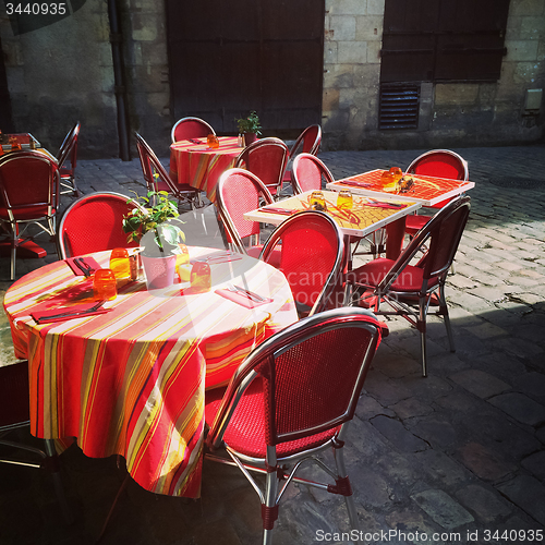 Image of Outdoor cafe on a sunny day